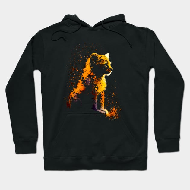 Lion Cub Silhouette #1 Hoodie by Butterfly Venom